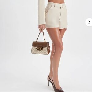 Elegant Cream Women's Trouser Shorts